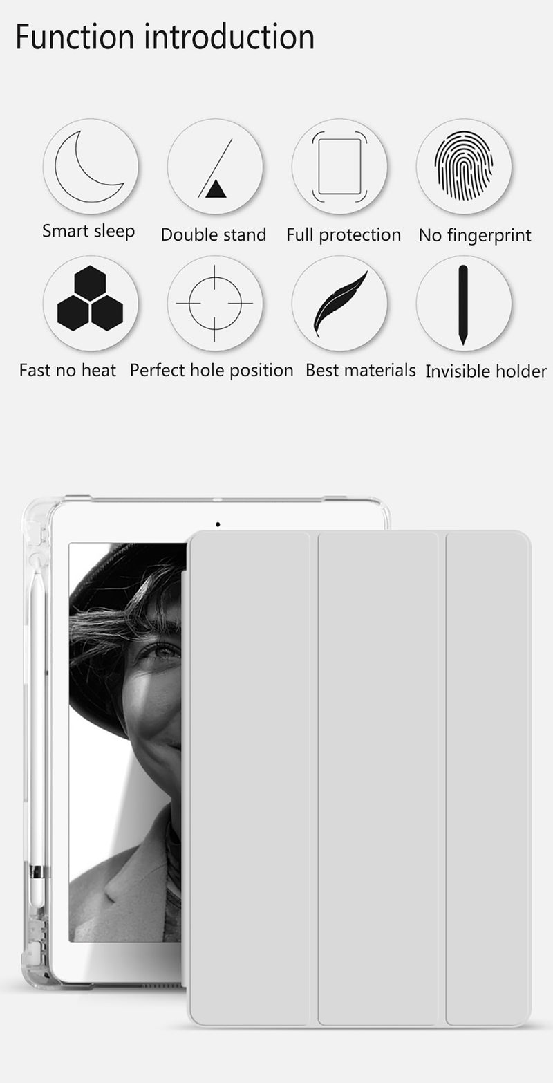 2020 Pro 12.9 4th iPad silicone case with pencil holder - KiwisLove
