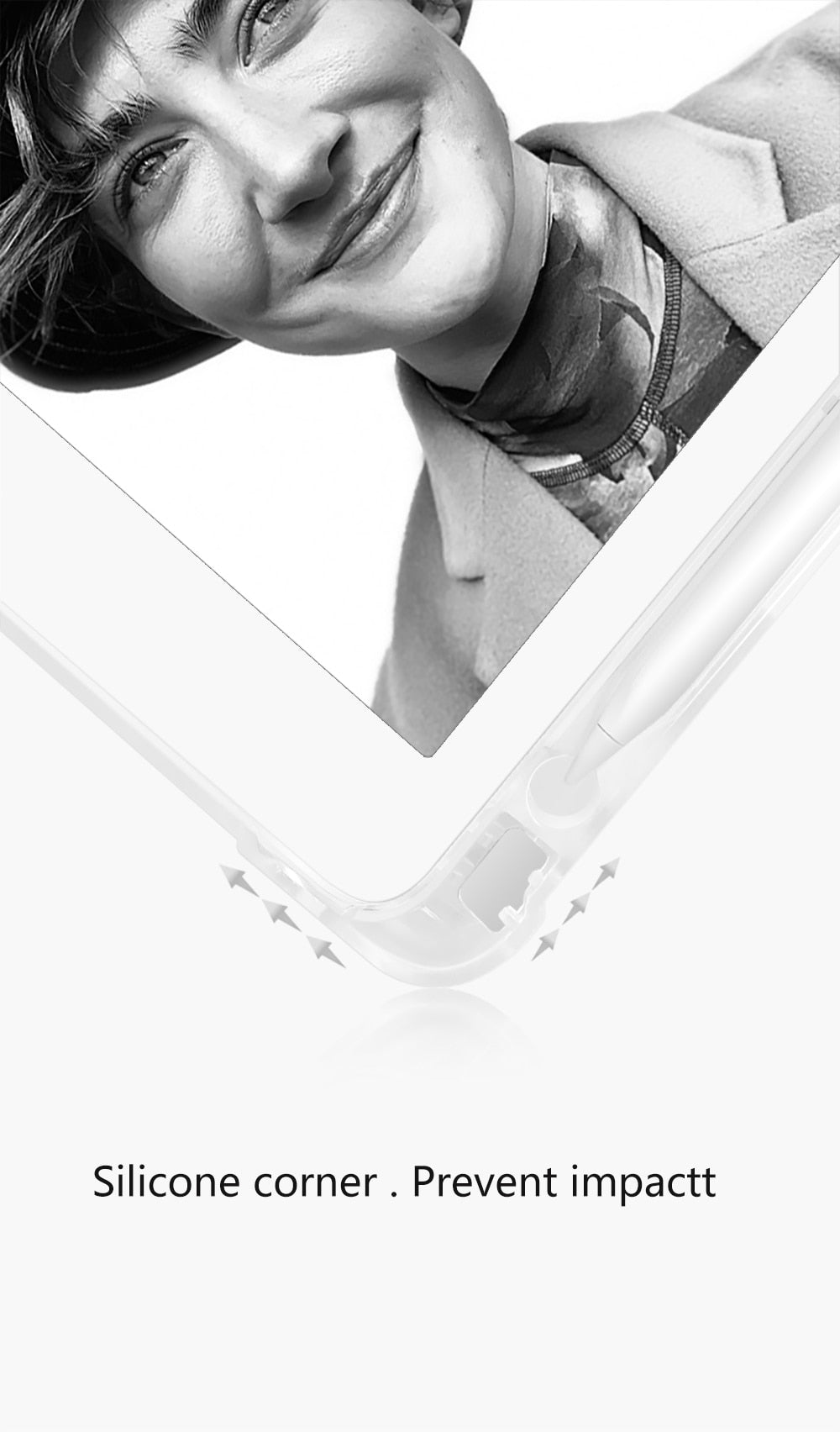 2021 Pro 12.9 5th silicone case with pencil holder - KiwisLove