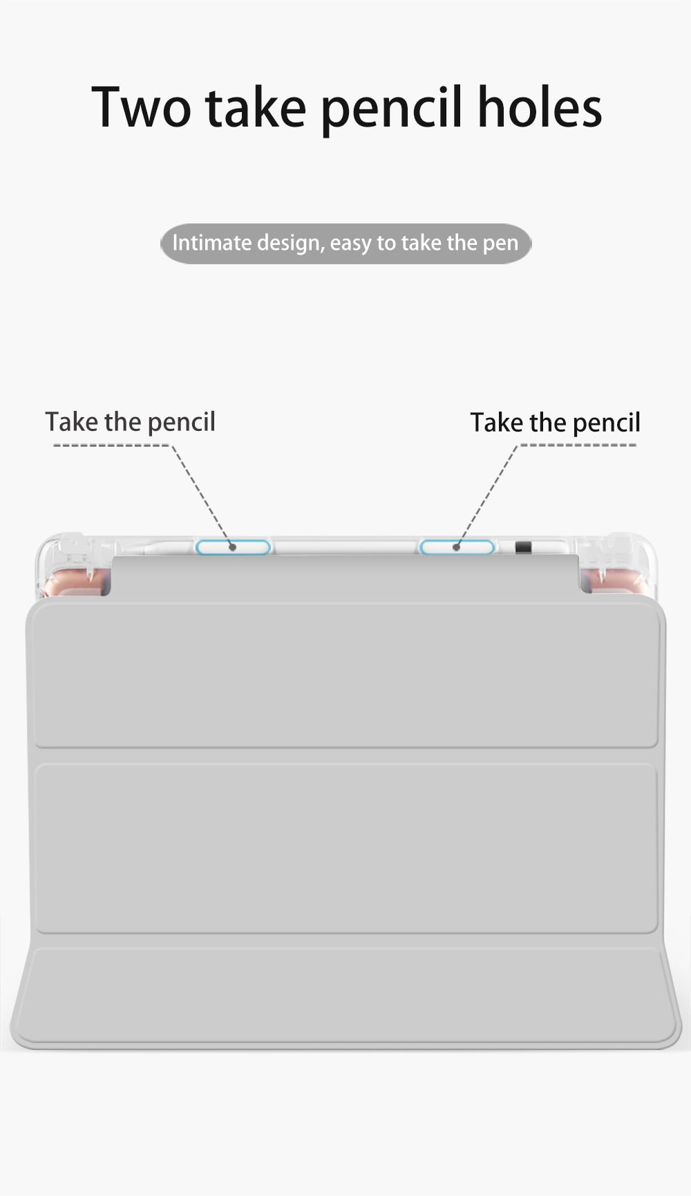 2020 Pro 12.9 4th silicone case with pencil holder - KiwisLove