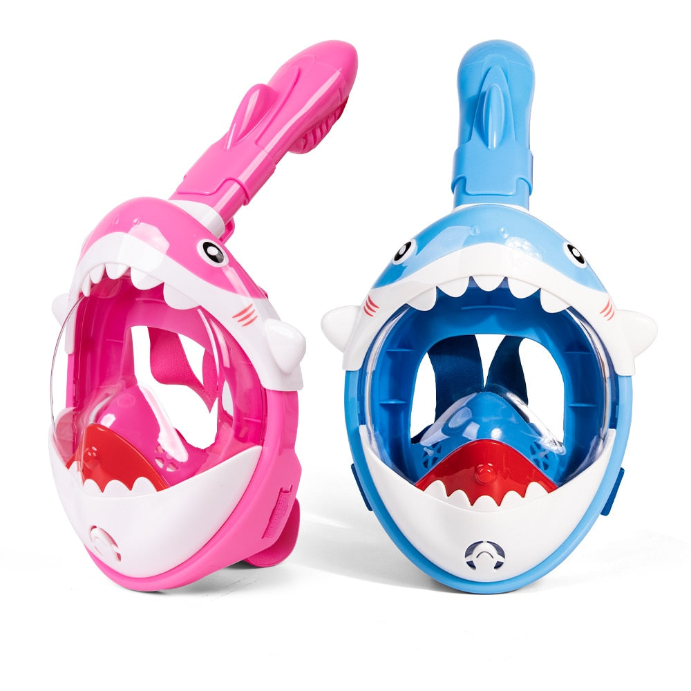 Kids Cartoon Swimming Full Face Snorkel Mask  Underwater Scuba Anti Fog - KiwisLove