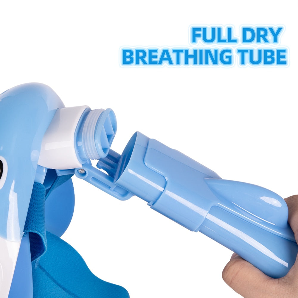 Kids Cartoon Swimming Full Face Snorkel Mask  Underwater Scuba Anti Fog - KiwisLove