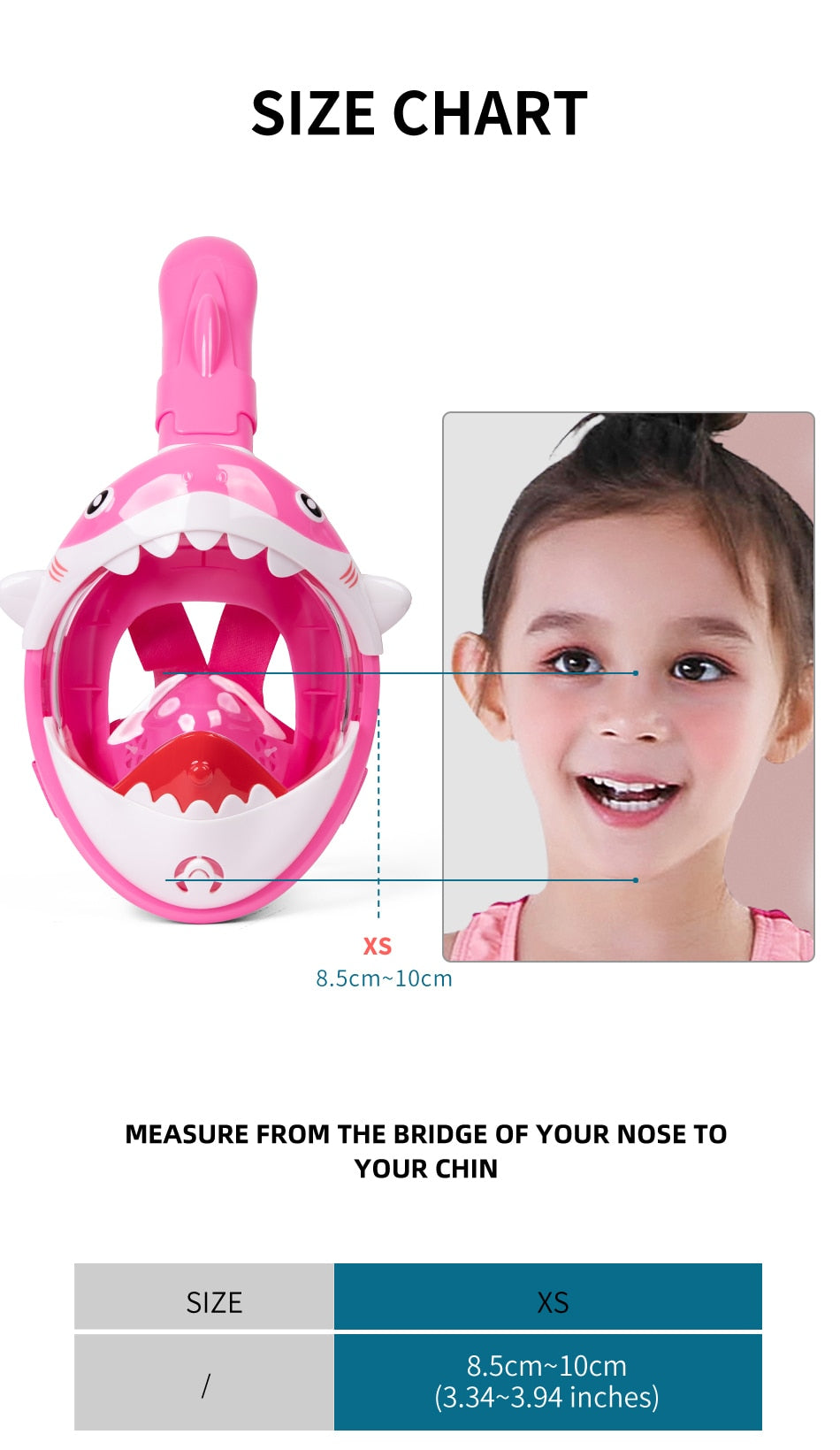 Kids Cartoon Swimming Full Face Snorkel Mask  Underwater Scuba Anti Fog - KiwisLove