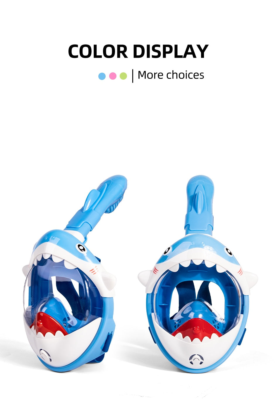 Kids Cartoon Swimming Full Face Snorkel Mask  Underwater Scuba Anti Fog - KiwisLove