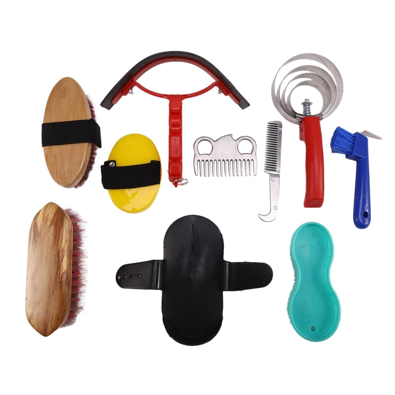 10-IN-1 Horse Grooming Tool Set Cleaning Kit