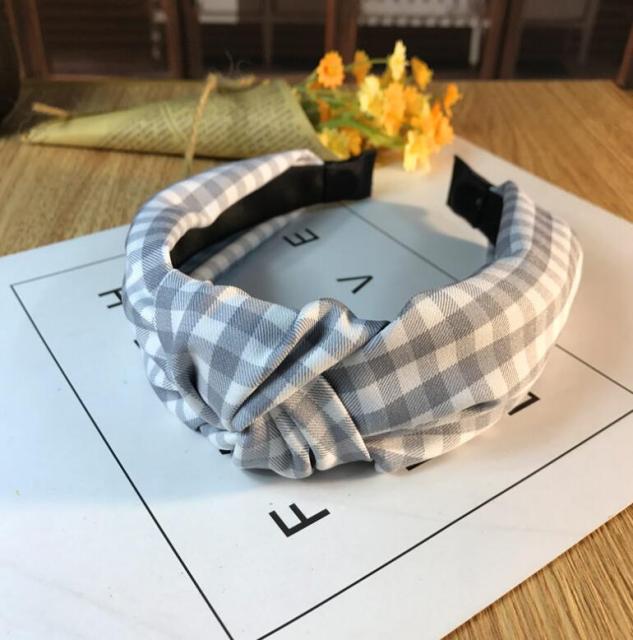 New Fashion Women Hairband Classic Lattice Headband Adult Warm Hair Band Center Knot Headwear Turban Hair Accessories - KiwisLove