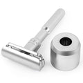 QSHAVE Adjustable Safety Razor Double Edge Classic Mens Shaving Mild to Aggressive 1-6 File Hair Removal Shaver it with 5 Blades - KiwisLove