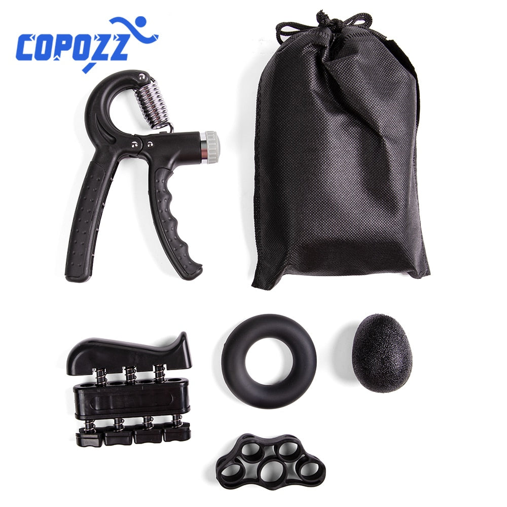 5pcs Gym Fitness Adjustable Hand Grip Set Finger Forearm Strength Muscle - KiwisLove