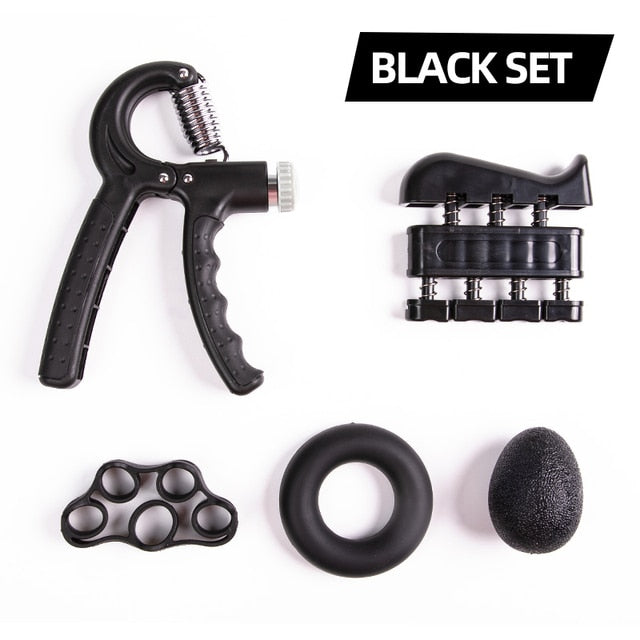 5pcs Gym Fitness Adjustable Hand Grip Set Finger Forearm Strength Muscle - KiwisLove