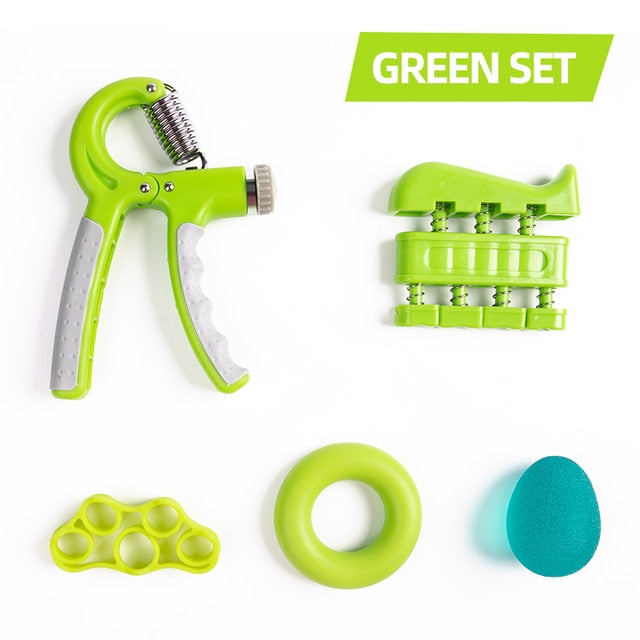 5pcs Gym Fitness Adjustable Hand Grip Set Finger Forearm Strength Muscle - KiwisLove