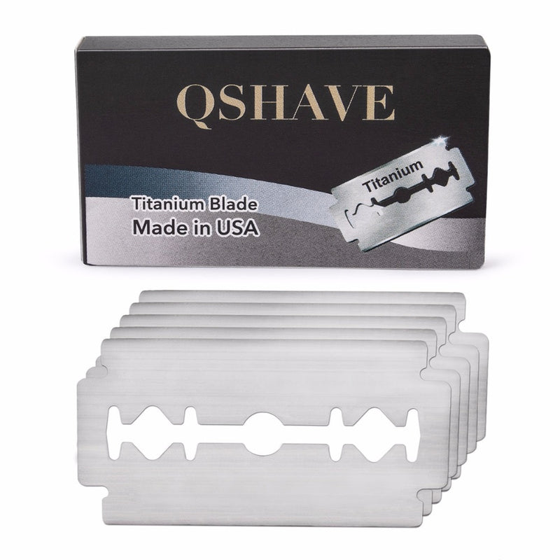 Qshave IT Double Edge Safety Razor Blade Classic Safety Razor Blade  Titanium 5 Blades - KiwisLove