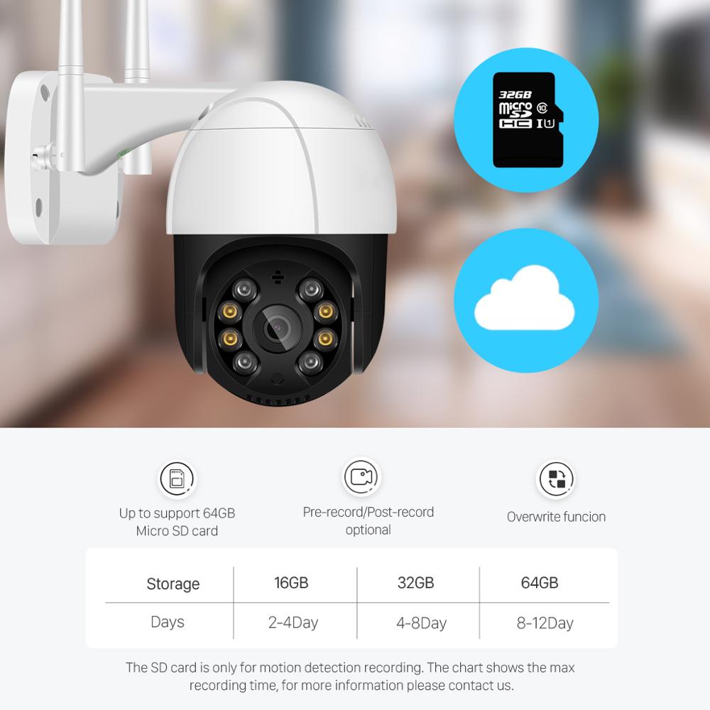 PTZ Wifi IP Camera Outdoor 4X Digital Zoom AI Human Detect Wireless - KiwisLove