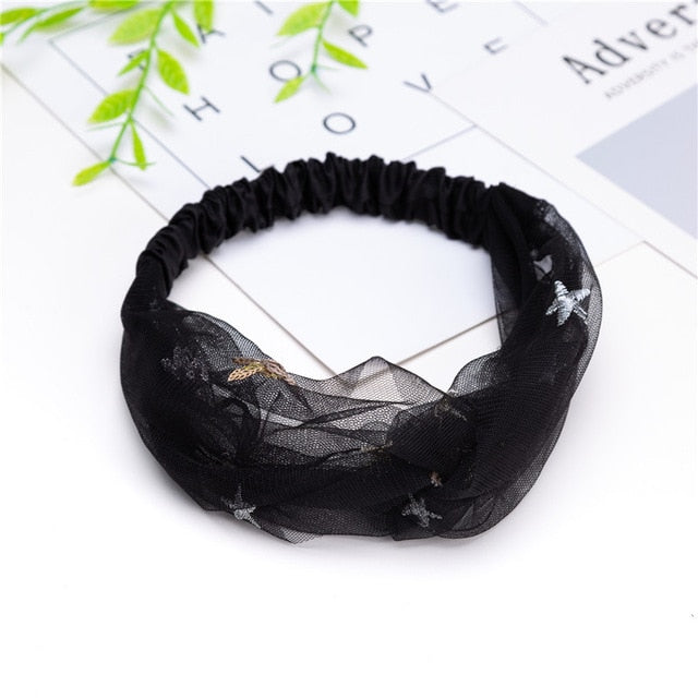 Bohemian Hair Bands Print Headbands Vintage Cross Turban Bandage - KiwisLove