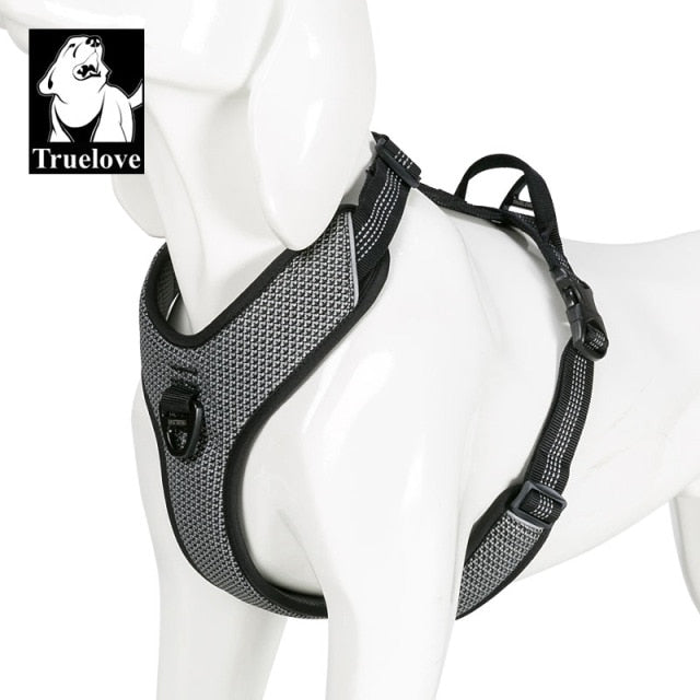 Truelove Dog Harness Reflective No Pull Small Medium Large Vest Quick Adjustbale Matching Leash Collar Training Running TLH6071 - KiwisLove