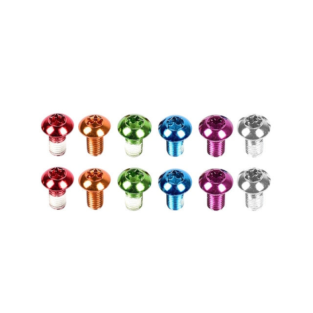 12PCS  Bicycle Disc Brake Rotor Torx Bolts  Fixing Screws T25 M5x10mm MTB Bike - KiwisLove
