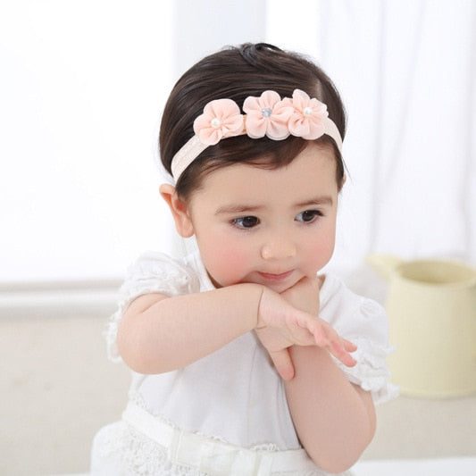 baby headband newborn flowers headbands baby girls - KiwisLove