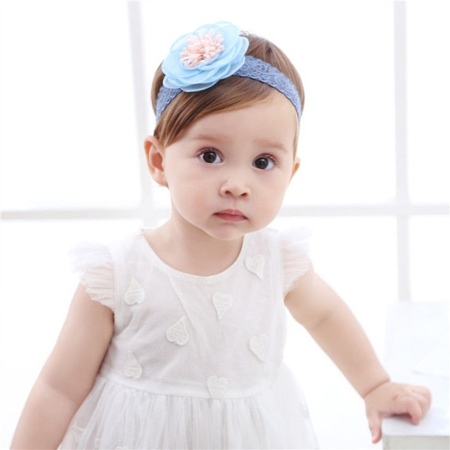 baby headband newborn flowers headbands baby girls - KiwisLove