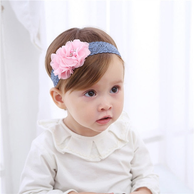 baby headband newborn flowers headbands baby girls - KiwisLove