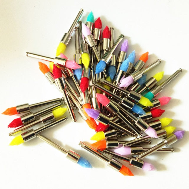50Pcs Dental Lab Nylon Latch Small Flat Polishing Polisher Prophylaxis Brushes - KiwisLove