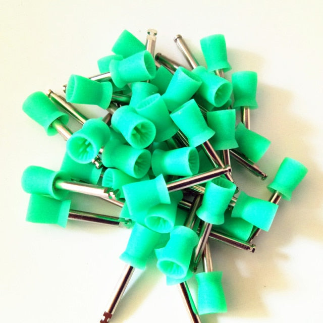 50Pcs Dental Lab Nylon Latch Small Flat Polishing Polisher Prophylaxis Brushes - KiwisLove