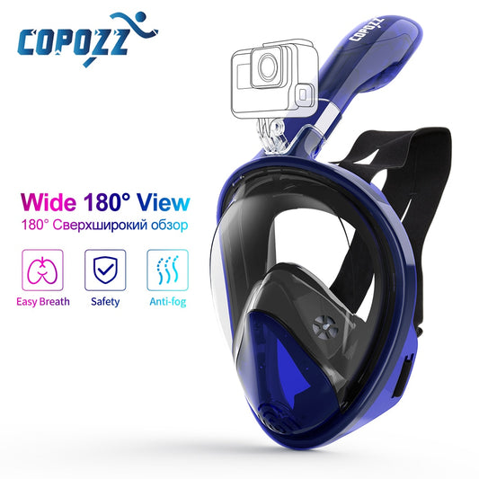 COPOZZ Scuba Underwater Diving Mask Anti Fog Snorkel Mask Breathing - KiwisLove