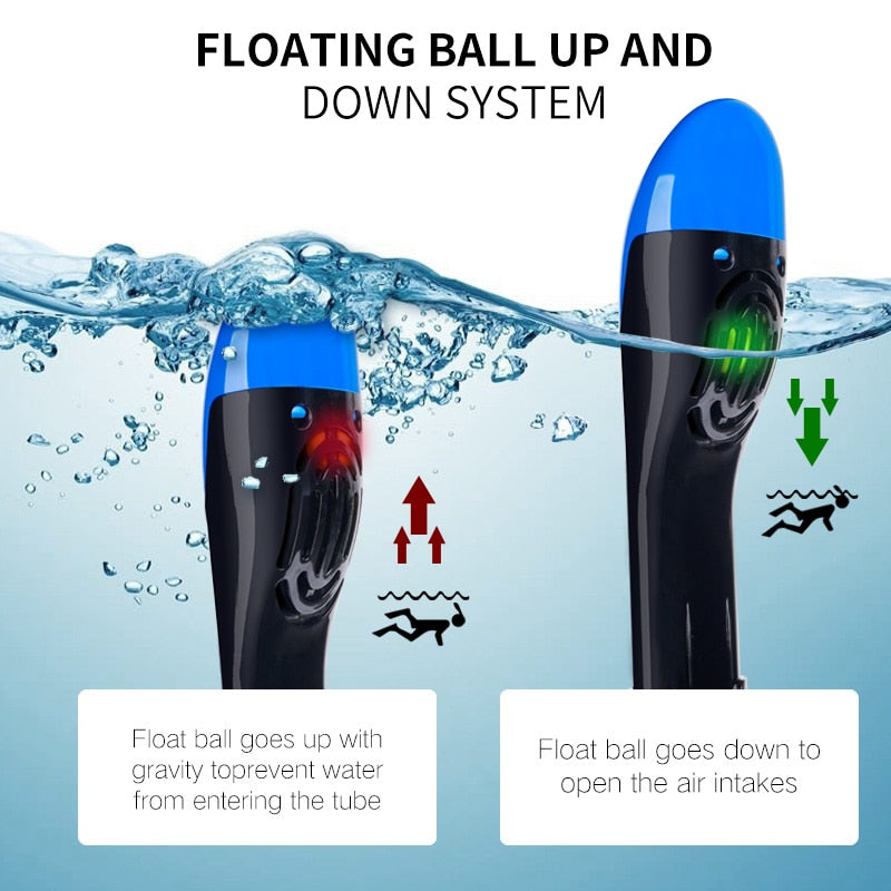 COPOZZ Scuba Underwater Diving Mask Anti Fog Snorkel Mask Breathing - KiwisLove