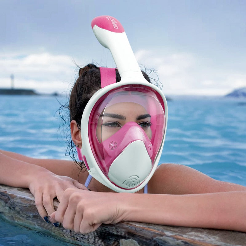 COPOZZ Scuba Underwater Diving Mask Anti Fog Snorkel Mask Breathing - KiwisLove