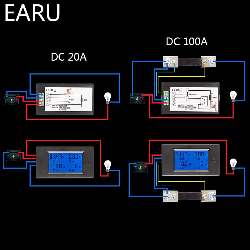Digital LED Display Voltmeter Ammeter Wattmeter Power Energy Meter - KiwisLove