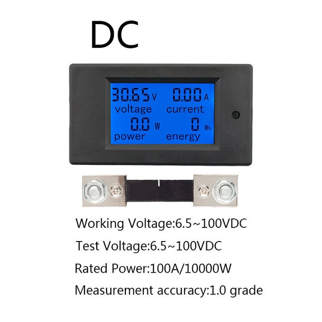 Digital LED Display Voltmeter Ammeter Wattmeter Power Energy Meter - KiwisLove