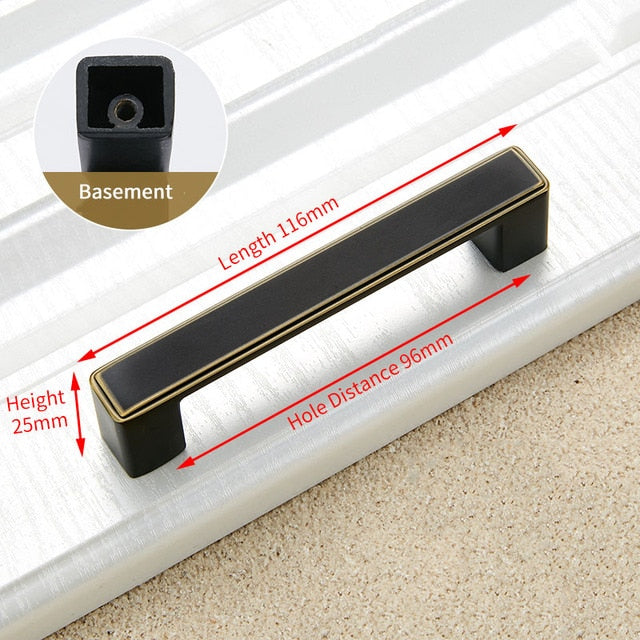 KAK Vintage Black Bronze Cabinet Handle Drawer Knobs  Door Pull - KiwisLove