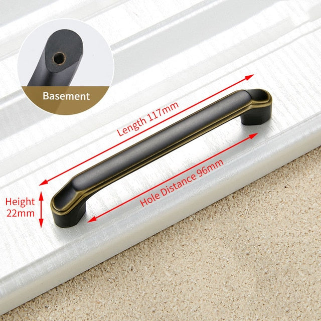 KAK Vintage Black Bronze Cabinet Handle Drawer Knobs  Door Pull - KiwisLove