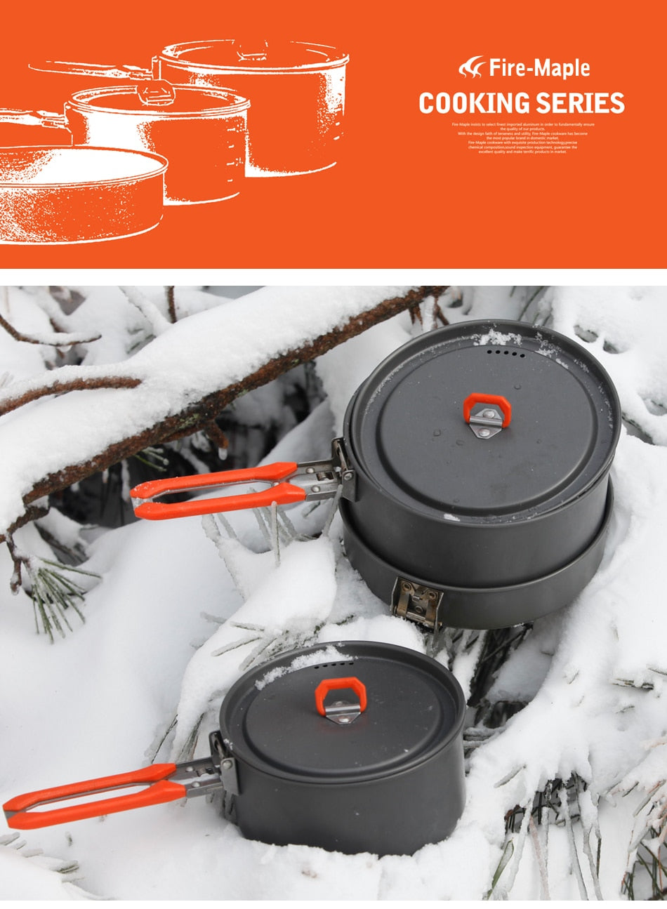 Fire Maple Feast  Picnic Pot Pan Set Foldable 2 Pots 1 Frypan FMC-F3 - KiwisLove