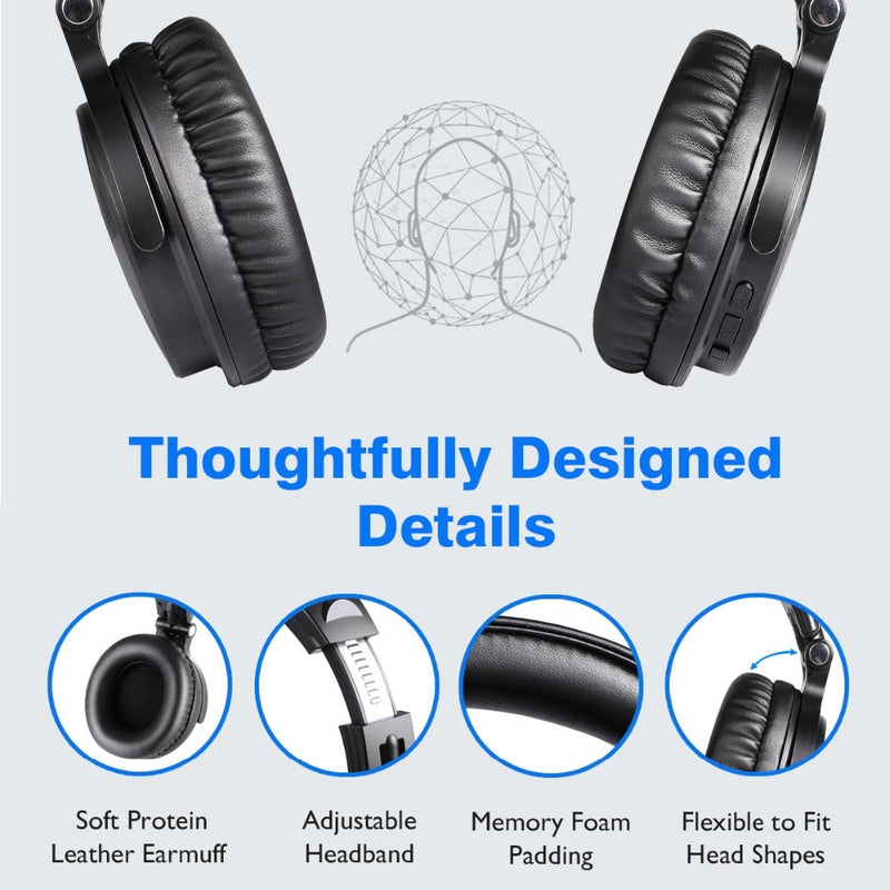 Oneodio Bluetooth Wireless Headphones With Microphone 80Hrs Foldable - KiwisLove