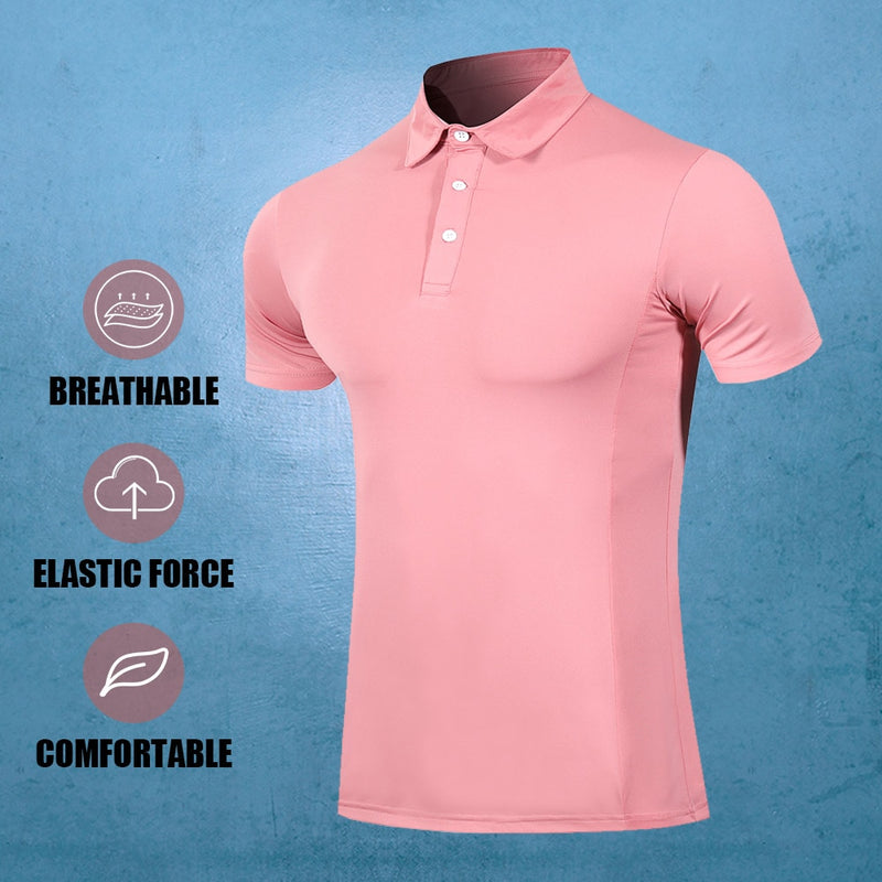 Golf Wear High Quality Business Golf Shirt Men's T-shirt Sportswear Top Golf Shirt Feather Jersey Fitness Wear - KiwisLove