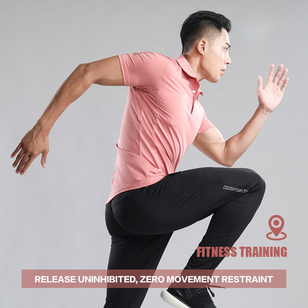 Golf Wear High Quality Business Golf Shirt Men's T-shirt Sportswear Top Golf Shirt Feather Jersey Fitness Wear - KiwisLove