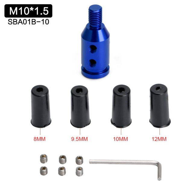 Universal Car Manual Gear Shift Knob Adapter For M10x1.5/M12x1.25 Thread Aluminum Alloy WLR-SBA01 - KiwisLove