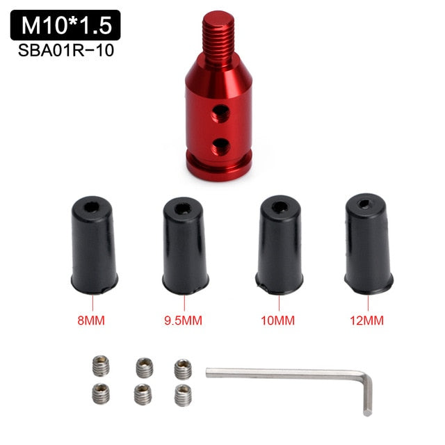Universal Car Manual Gear Shift Knob Adapter For M10x1.5/M12x1.25 Thread Aluminum Alloy WLR-SBA01 - KiwisLove