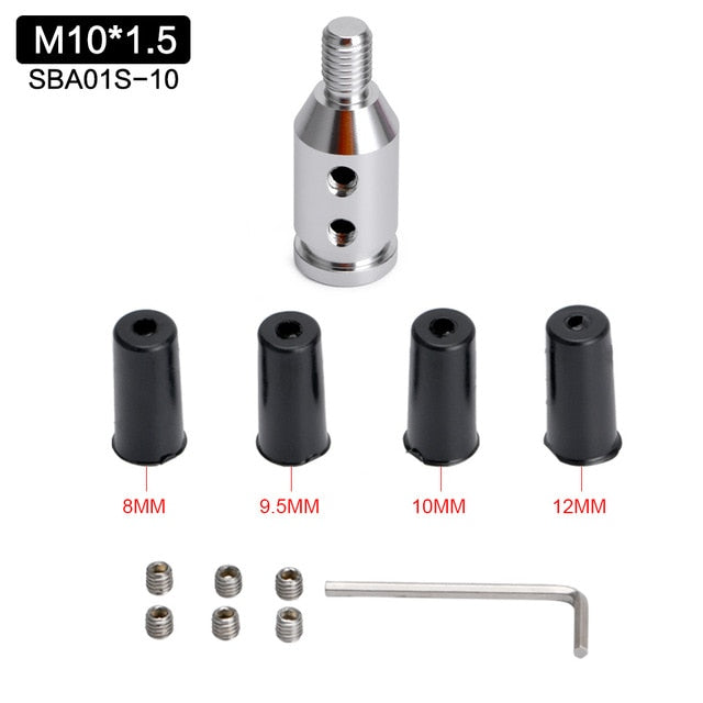 Universal Car Manual Gear Shift Knob Adapter For M10x1.5/M12x1.25 Thread Aluminum Alloy WLR-SBA01 - KiwisLove