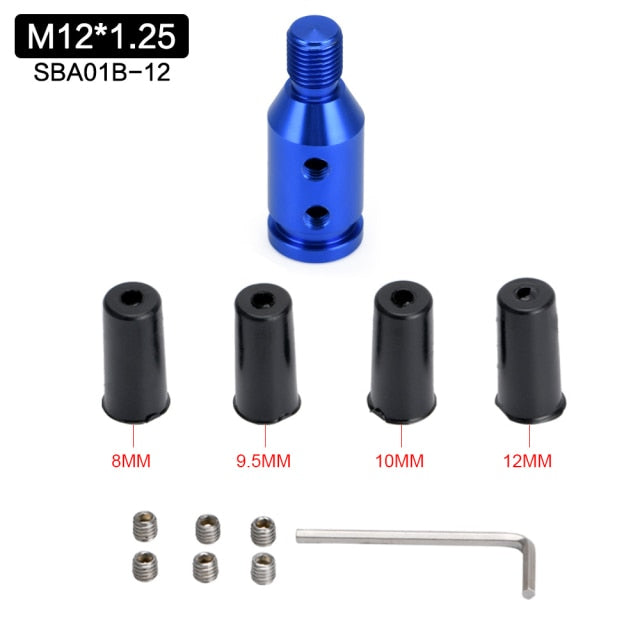 Universal Car Manual Gear Shift Knob Adapter For M10x1.5/M12x1.25 Thread Aluminum Alloy WLR-SBA01 - KiwisLove