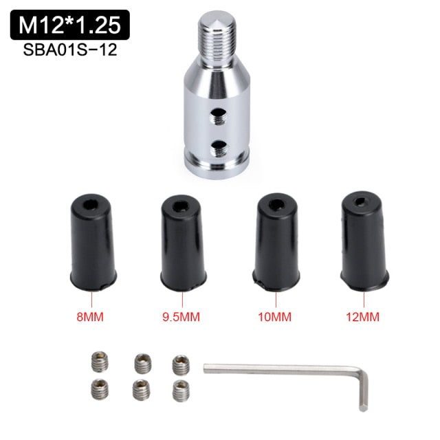 Universal Car Manual Gear Shift Knob Adapter For M10x1.5/M12x1.25 Thread Aluminum Alloy WLR-SBA01 - KiwisLove