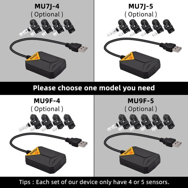 TPMS  USB Car Radio DVD Player Tire Pressure Monitoring System Spare Tyre Internal External Sensor  TMPS - KiwisLove