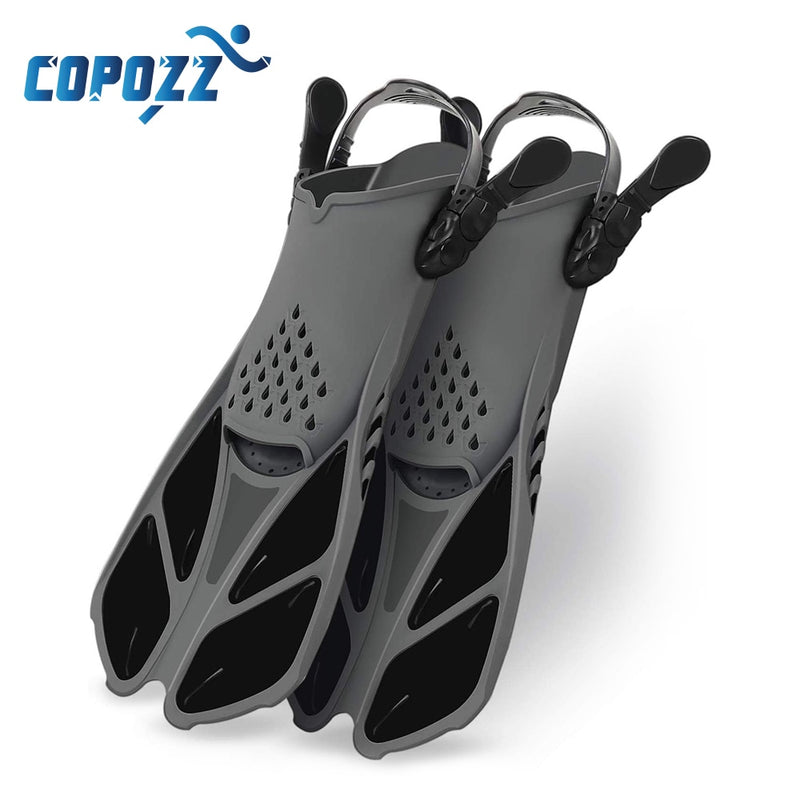 Adjustable Swimming Fins Snorkel Foot Flippers Diving Fins Beginner - KiwisLove