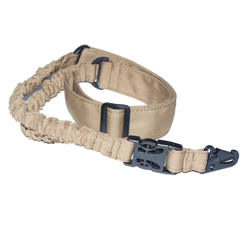 Tactical Gun Sling Single 1 Point Airsoft Heavy Duty Rifle Sling Military Nylon Bungee Belt - KiwisLove