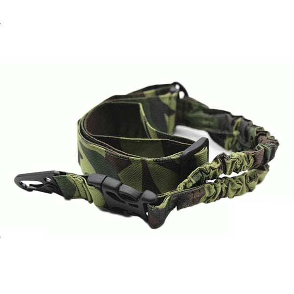 Tactical Gun Sling Single 1 Point Airsoft Heavy Duty Rifle Sling Military Nylon Bungee Belt - KiwisLove