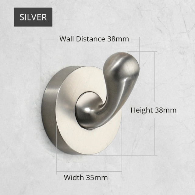 Zinc Alloy Gold Black Clothes Hook Hangers Wall Hook - KiwisLove