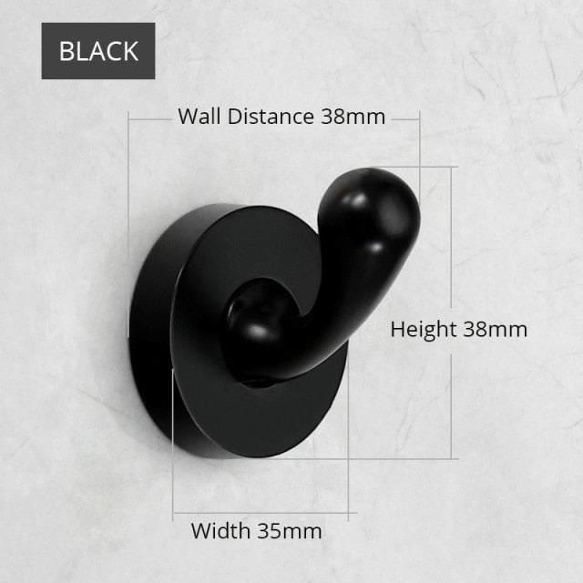 Zinc Alloy Gold Black Clothes Hook Hangers Wall Hook - KiwisLove