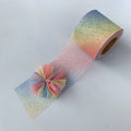 5yards 60mm/80mm Colorful Gradient Organza Stain Ribbon for DIY Crafts Wedding Party Decoration Cake Gift Bow Packaging Ribbon - KiwisLove