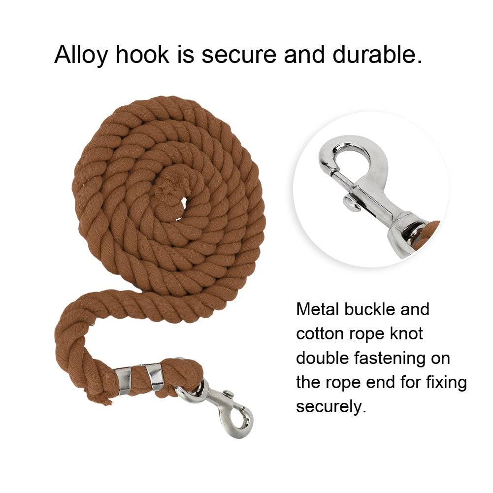 2m 20mm Durable Heavy Duty Horse Riding Braided  Lead Rope with Sturdy Clasp - KiwisLove