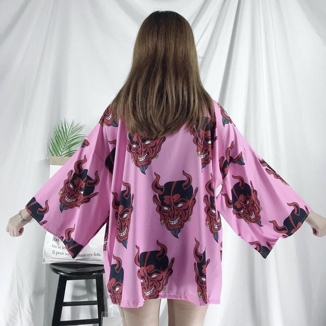 Womens tops and blouses 2020 harajuku kawaii shirt Japanese streetwear outfit kimono cardigan female yukata blouse women AZ004 - KiwisLove