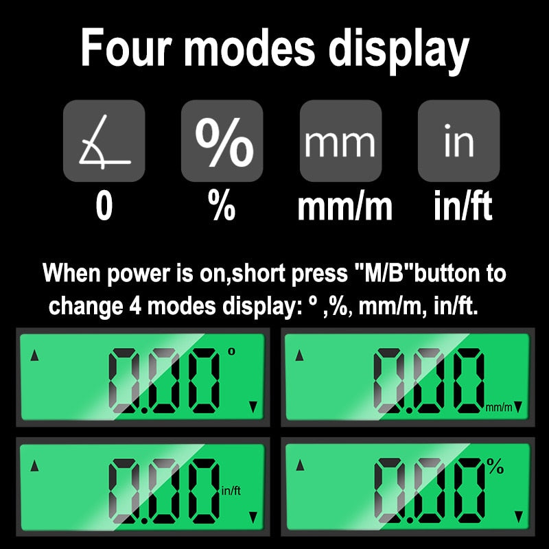 IP54 electronic spirit level digital display spirit level spirit level inclinometer angle ruler inclinometer caliper - KiwisLove