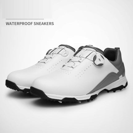 Pgm Waterproof Sneakers Mens Golf Shoes Breathable Non-Slip Rotating Buckle - KiwisLove